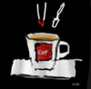 Limited Edition T Shirt. Enjoy The Coffee in the style of Jean-Michel Basquiat