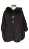 Fur Trimmed Cardigan with Detachable Collar
