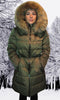 Down Filled Parka Coat With Fur Trim by COZI and Marie-S