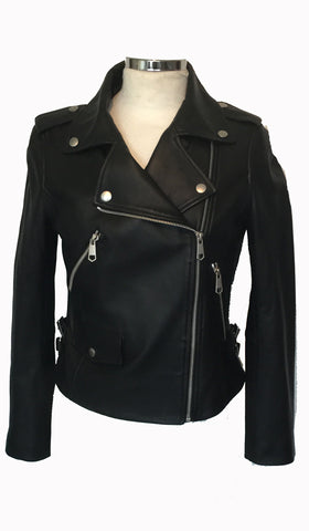 Super Soft, Real Leather, Black Biker Jacket